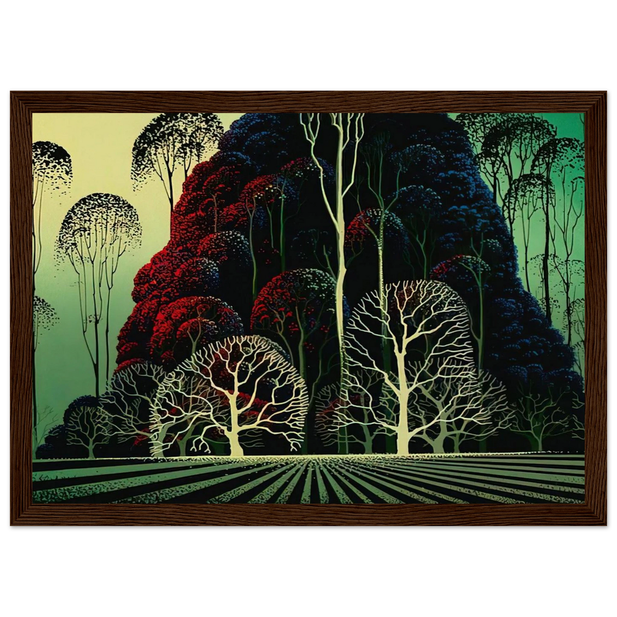 Eucalyptus Forest Framed Poster | Eyvind Earle Framed Prints Wall Art | Eyvind Earle Prints