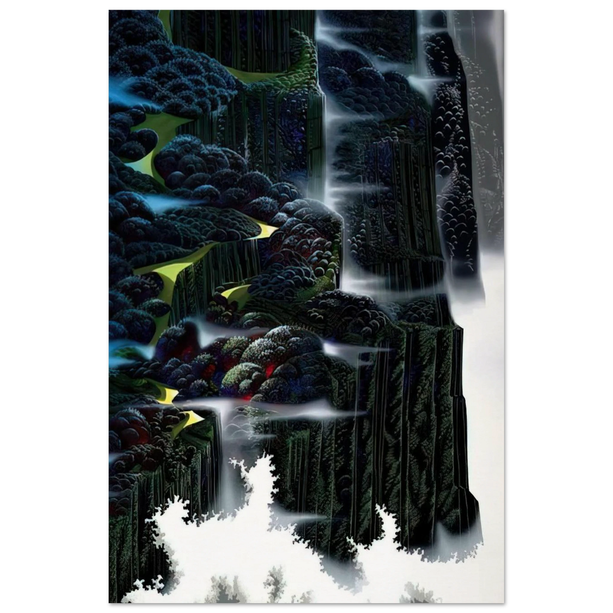 Sea Cliffs Rising Poster | Eyvind Earle Poster | Eyvind Earle Prints