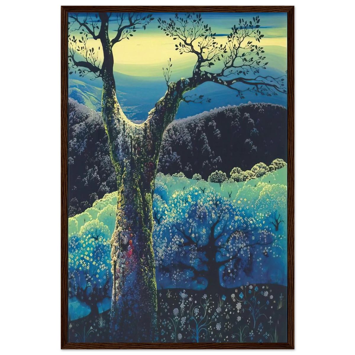 Orchard in Bloom Framed Poster | Eyvind Earle Framed Prints Wall Art | Eyvind Earle Prints