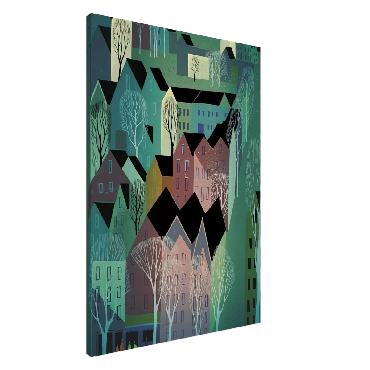 Village Canvas | Eyvind Earle Canvas | Eyvind Earle Prints
