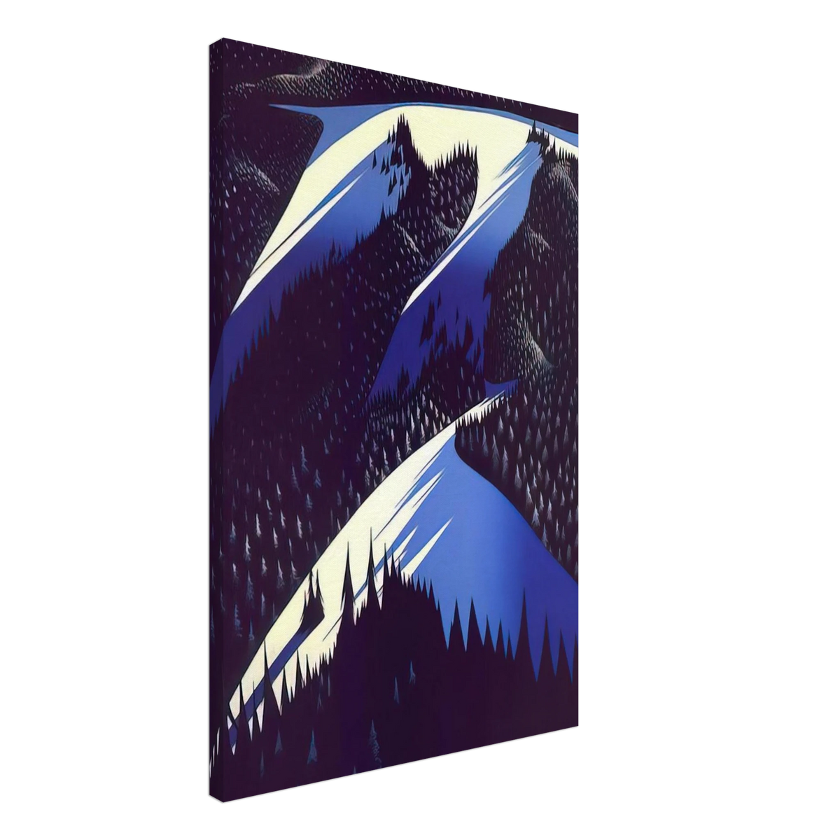 Black Evergreen Forest Canvas | Eyvind Earle Canvas | Eyvind Earle Prints