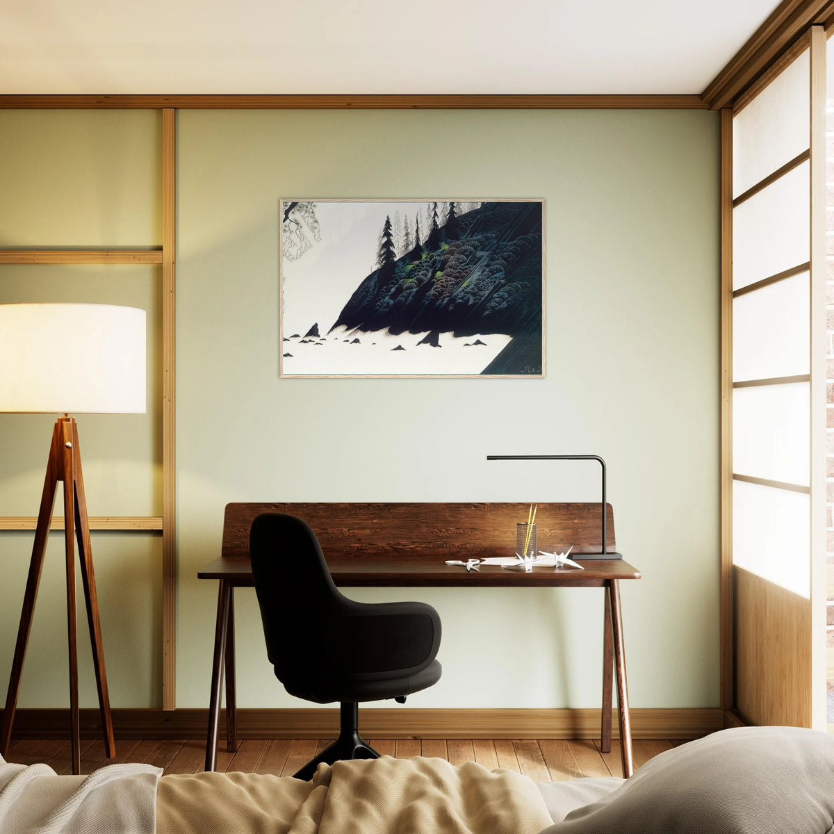 Spruce Redwoods and Pine Framed Poster | Eyvind Earle Framed Prints Wall Art | Eyvind Earle Prints