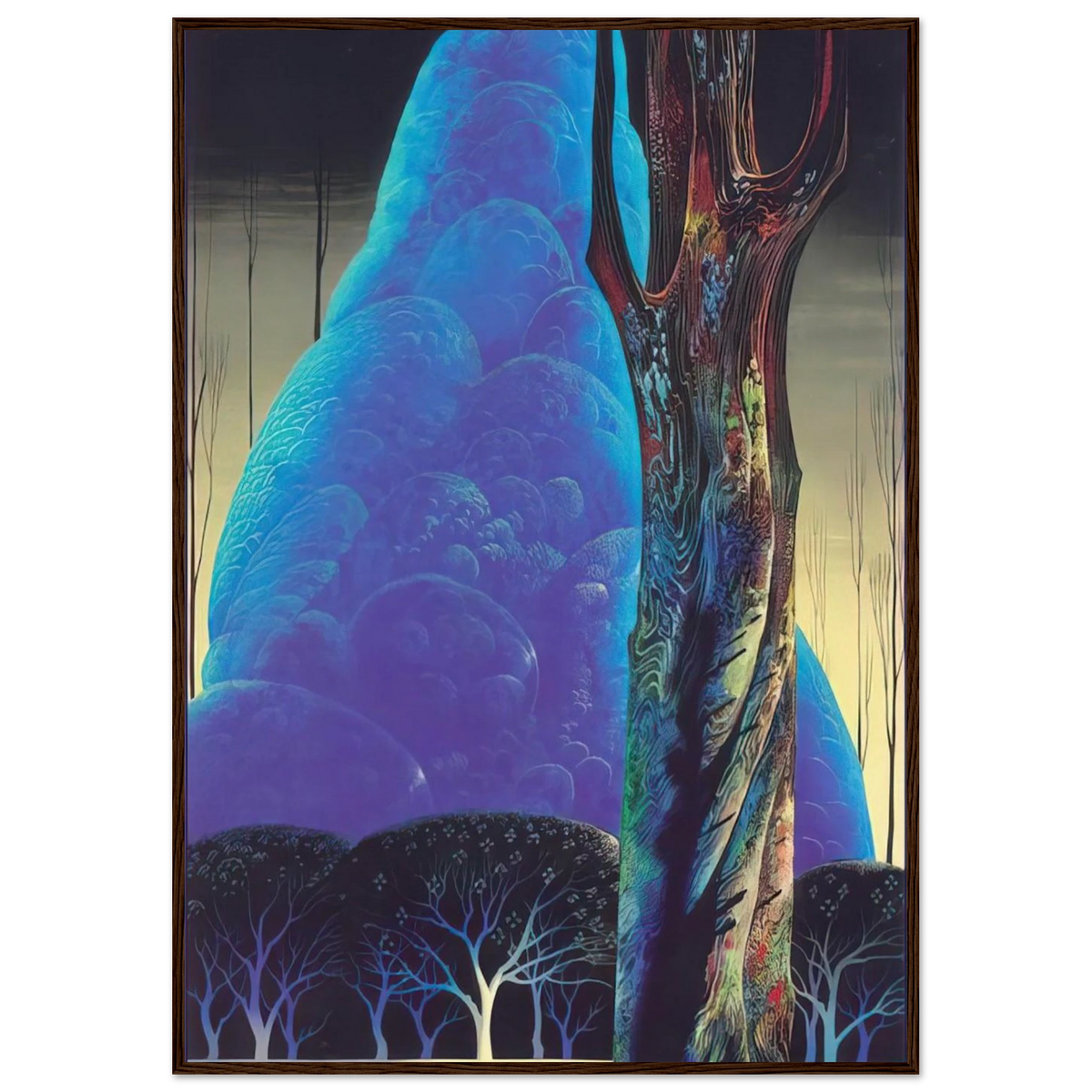 Blue Nocturne Framed Poster | Eyvind Earle Framed Prints Wall Art | Eyvind Earle Prints
