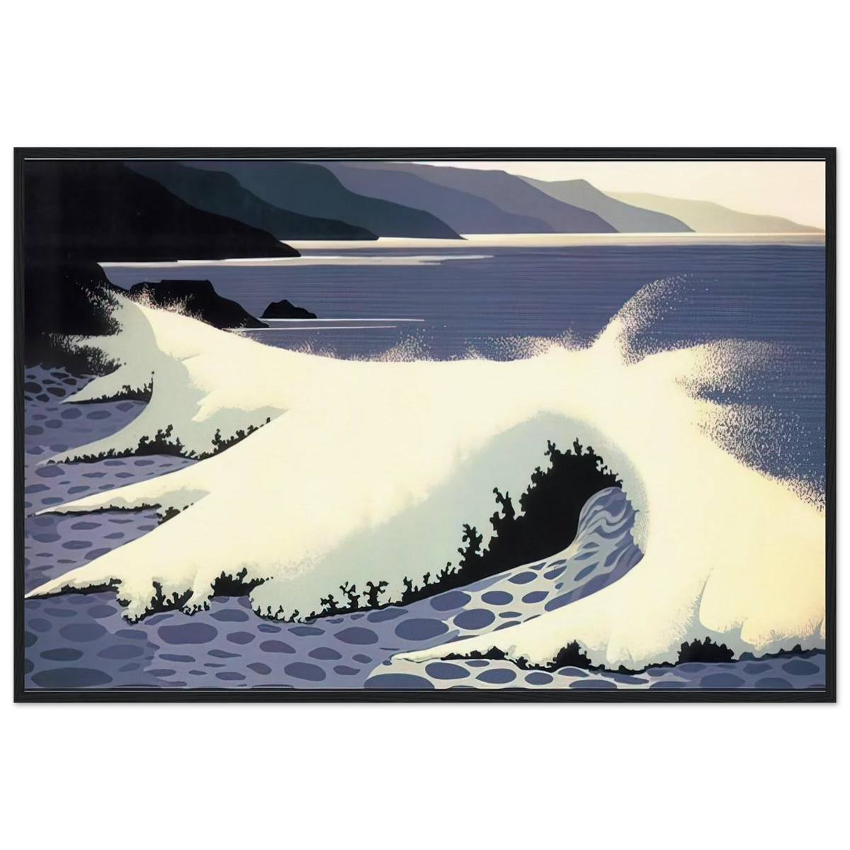 The White Wave Framed Poster | Eyvind Earle Framed Prints Wall Art | Eyvind Earle Prints