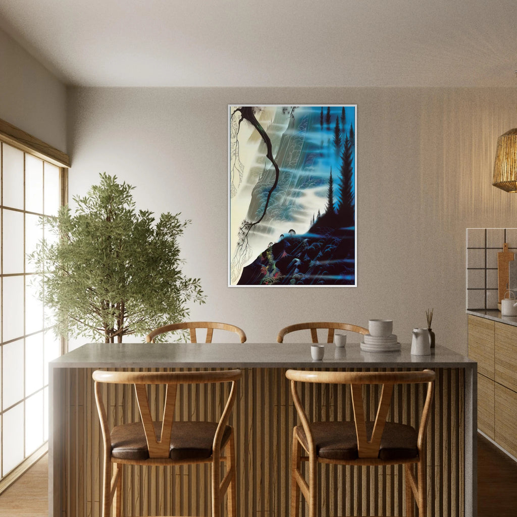 Sea Cliffs and Redwoods Framed Poster | Eyvind Earle Framed Prints Wall Art | Eyvind Earle Prints