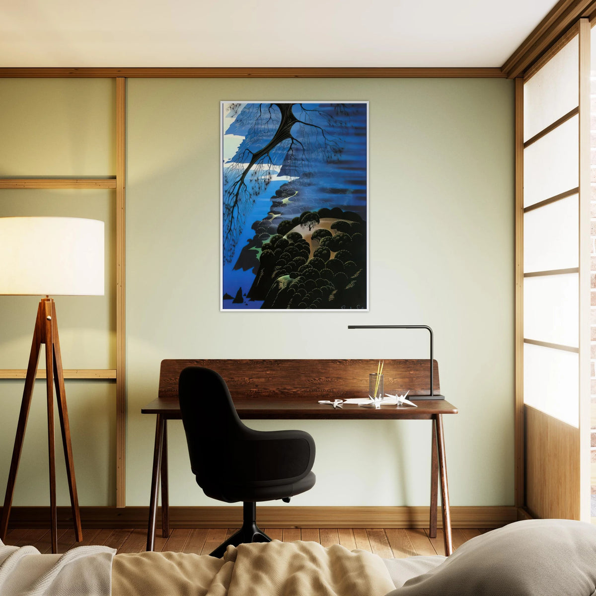 Mystical Coastline Framed Poster | Eyvind Earle Framed Prints Wall Art | Eyvind Earle Prints
