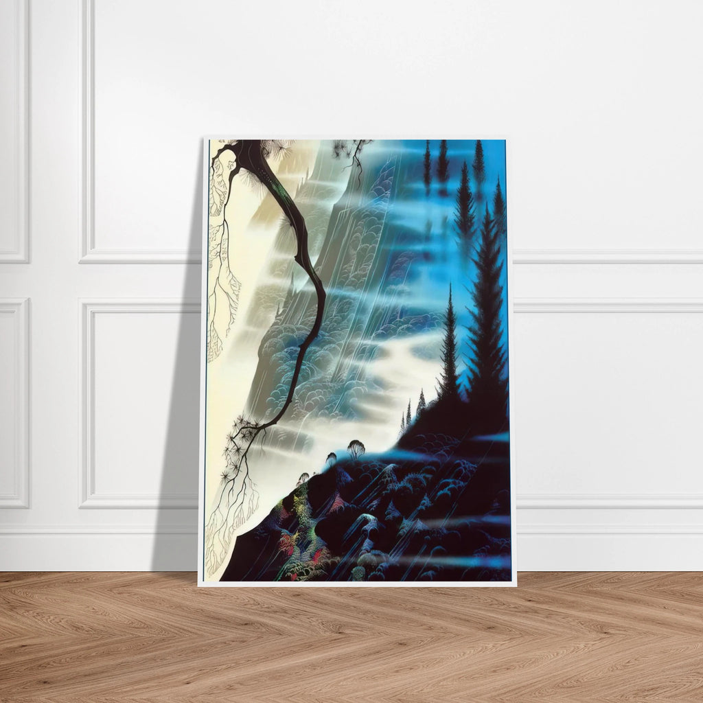 Sea Cliffs and Redwoods Framed Poster | Eyvind Earle Framed Prints Wall Art | Eyvind Earle Prints