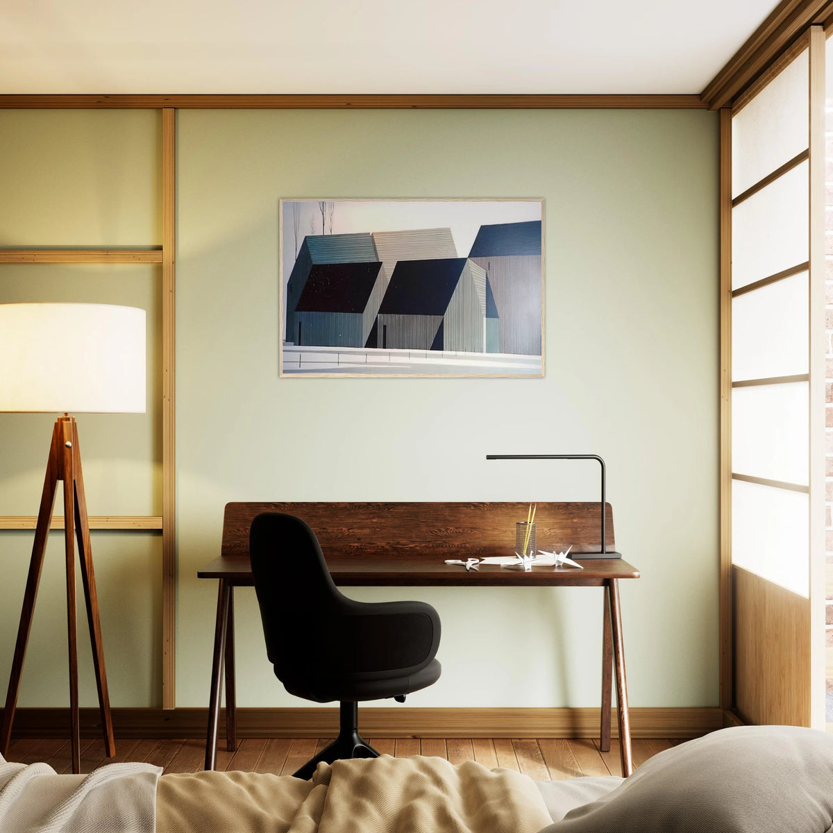 Barns Framed Poster | Eyvind Earle Framed Prints Wall Art | Eyvind Earle Prints