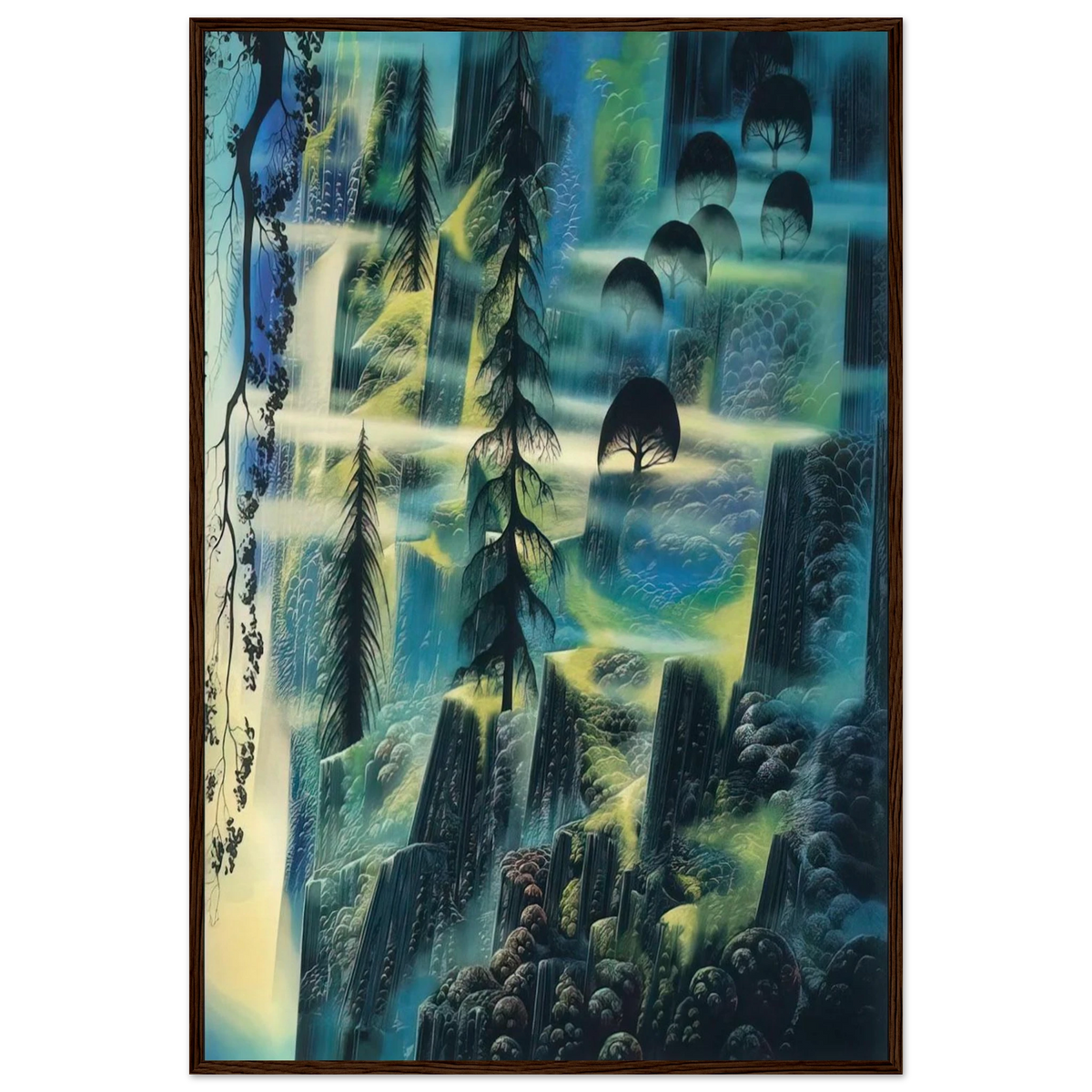 Where Eagles Fly Framed Poster | Eyvind Earle Framed Prints Wall Art | Eyvind Earle Prints