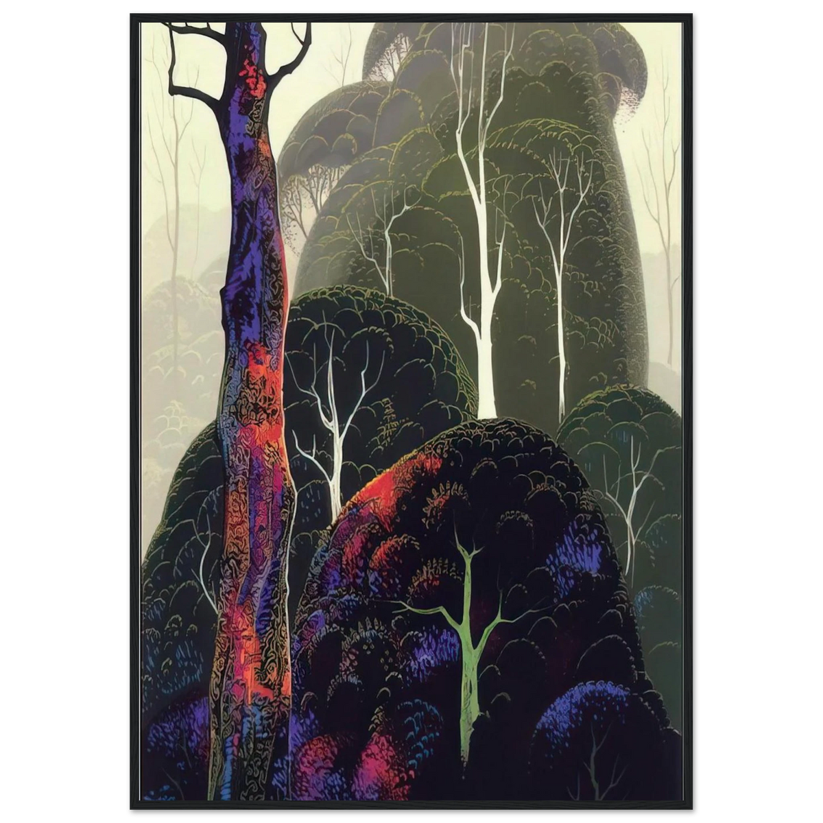 Early Autumn Framed Poster | Eyvind Earle Framed Prints Wall Art | Eyvind Earle Prints