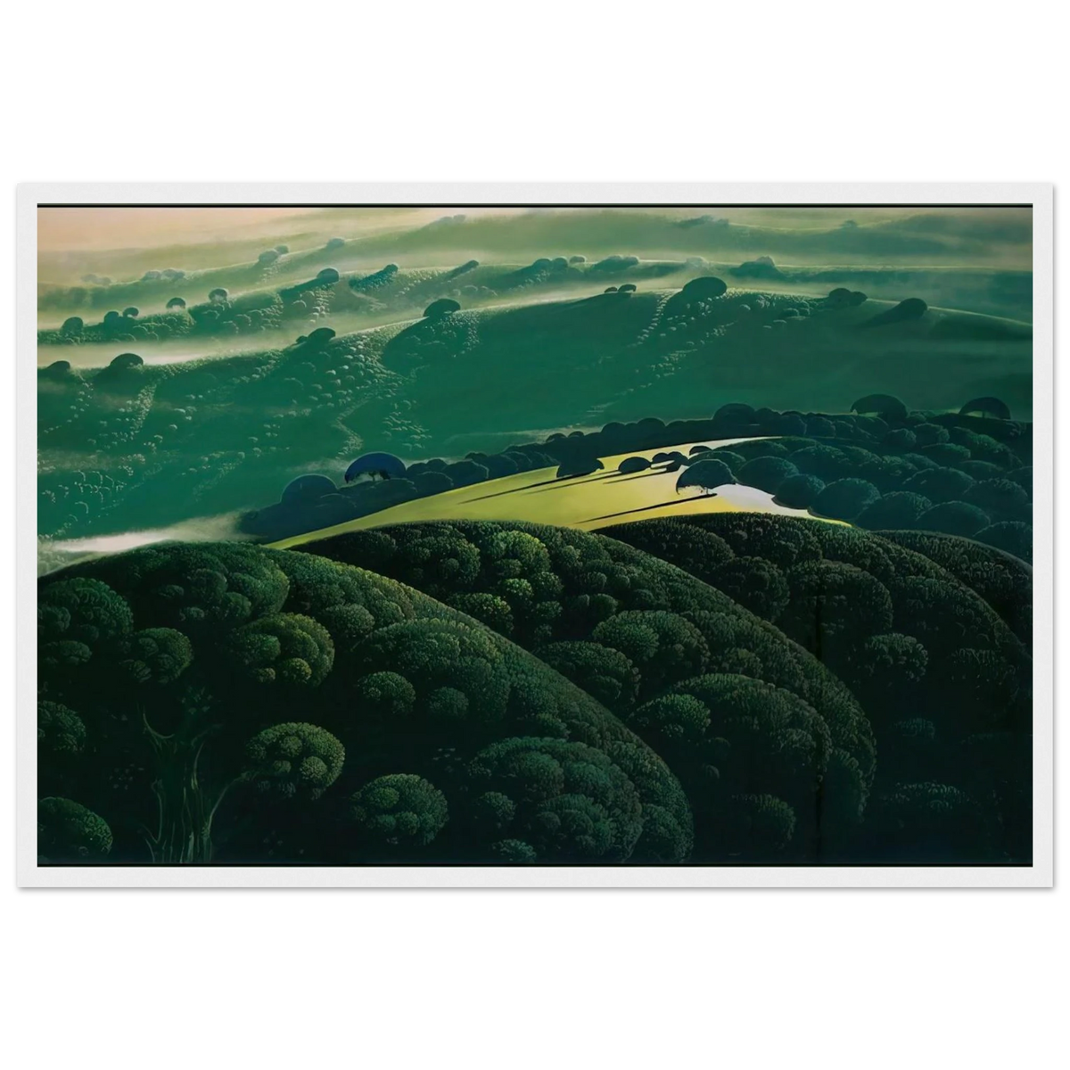 Morning Fog Framed Poster | Eyvind Earle Framed Prints Wall Art | Eyvind Earle Prints