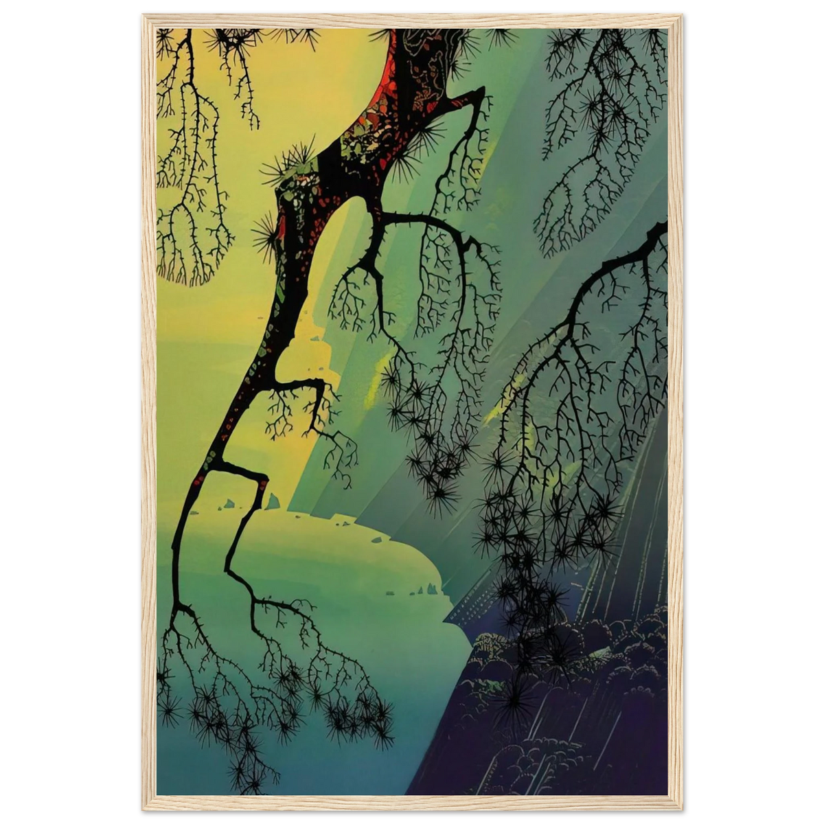 Fog Mist Framed Poster | Eyvind Earle Framed Prints Wall Art | Eyvind Earle Prints