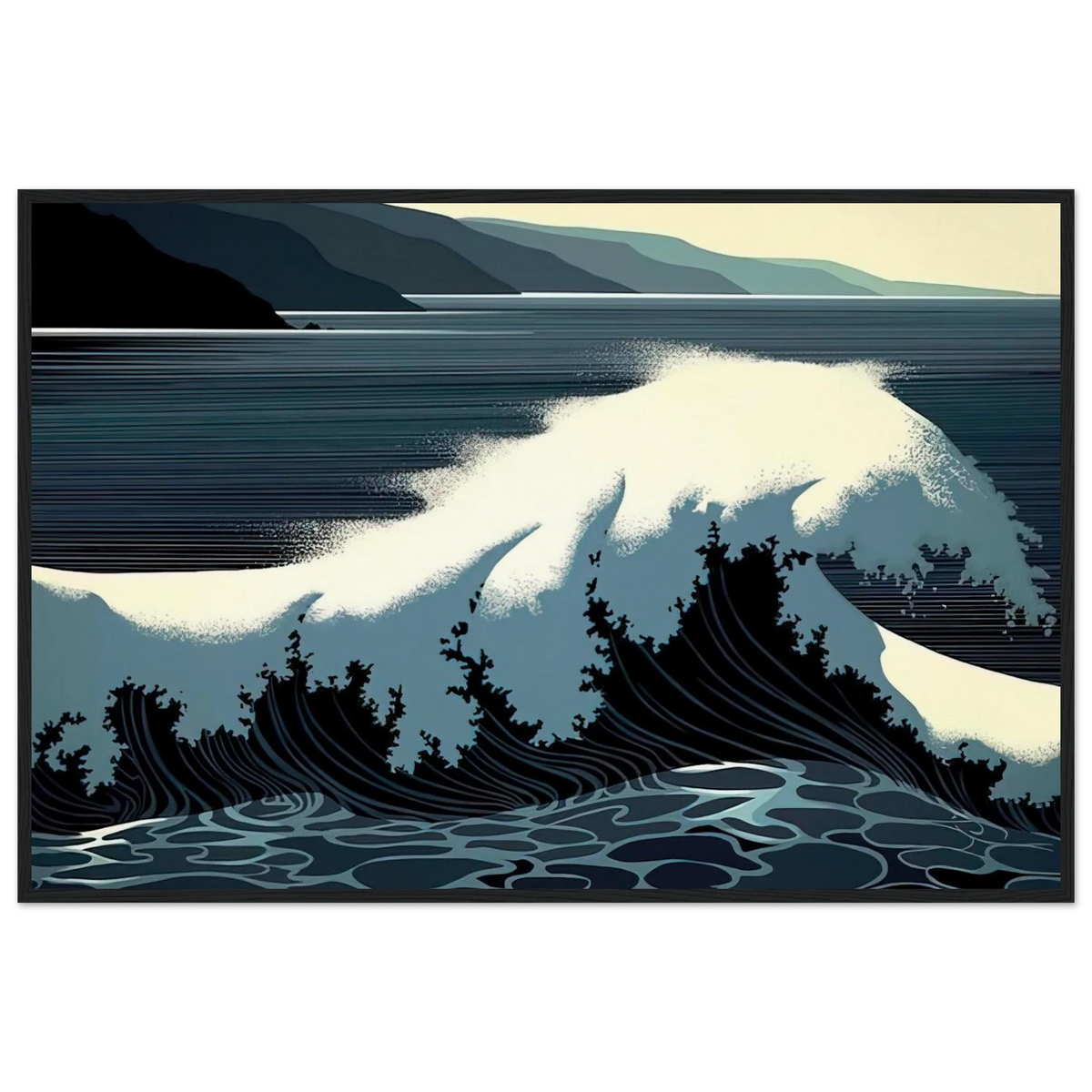 A Sounding of Surf Framed Poster | Eyvind Earle Framed Prints Wall Art | Eyvind Earle Prints