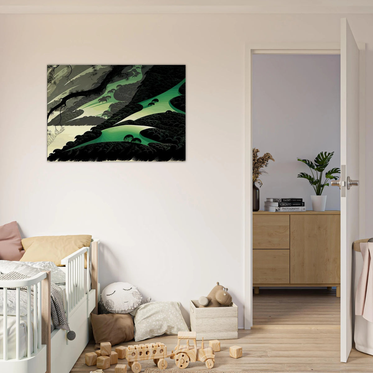 Green Big Sur Canvas | Eyvind Earle Canvas | Eyvind Earle Prints