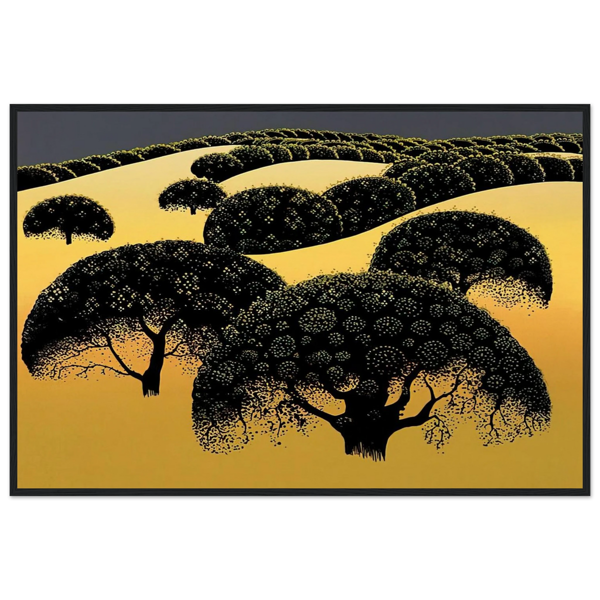 Santa Ynez Oaks Framed Poster | Eyvind Earle Framed Prints Wall Art | Eyvind Earle Prints