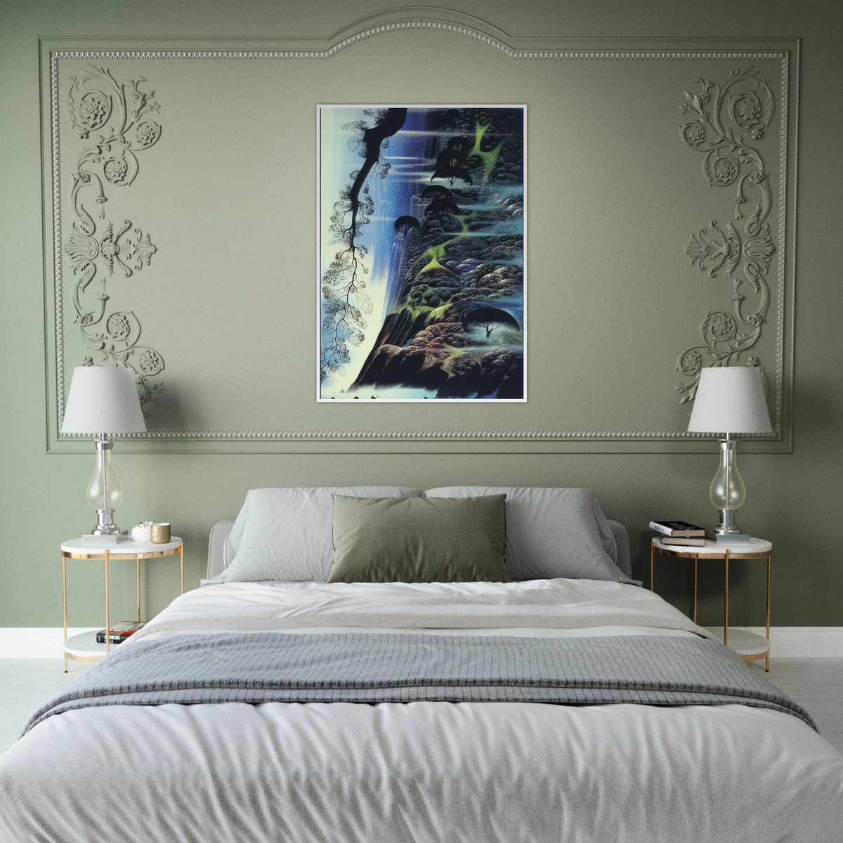 Steep Coast Line Framed Poster | Eyvind Earle Framed Prints Wall Art | Eyvind Earle Prints