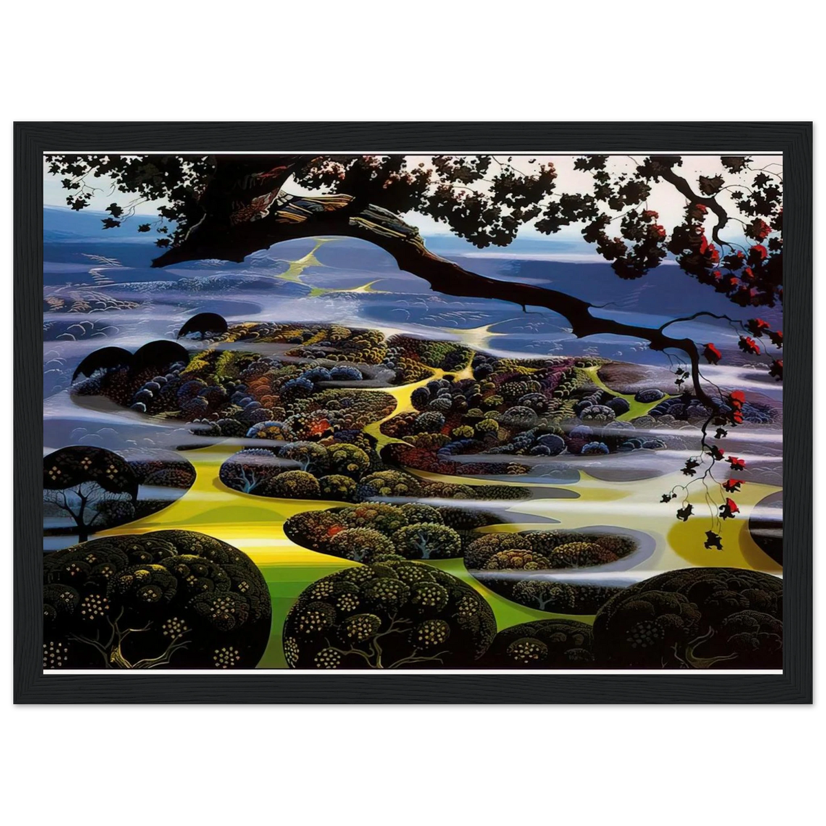 Mystic Mountain Framed Poster | Eyvind Earle Framed Prints Wall Art | Eyvind Earle Prints