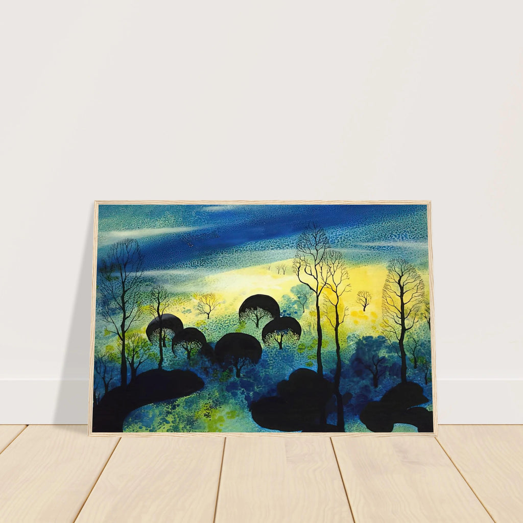 Pastures Through the Fog Framed Poster | Eyvind Earle Framed Prints Wall Art | Eyvind Earle Prints