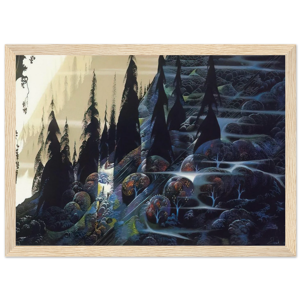 Black Spruce Framed Poster | Eyvind Earle Framed Prints Wall Art | Eyvind Earle Prints