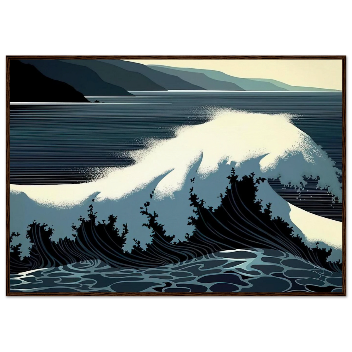 A Sounding of Surf Framed Poster | Eyvind Earle Framed Prints Wall Art | Eyvind Earle Prints
