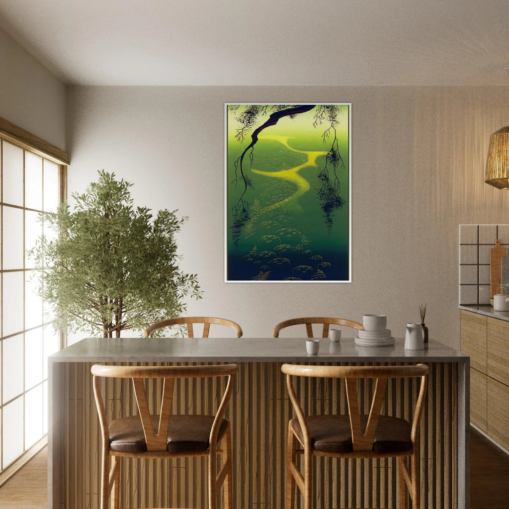 Green Mist Framed Poster | Eyvind Earle Framed Prints Wall Art | Eyvind Earle Prints