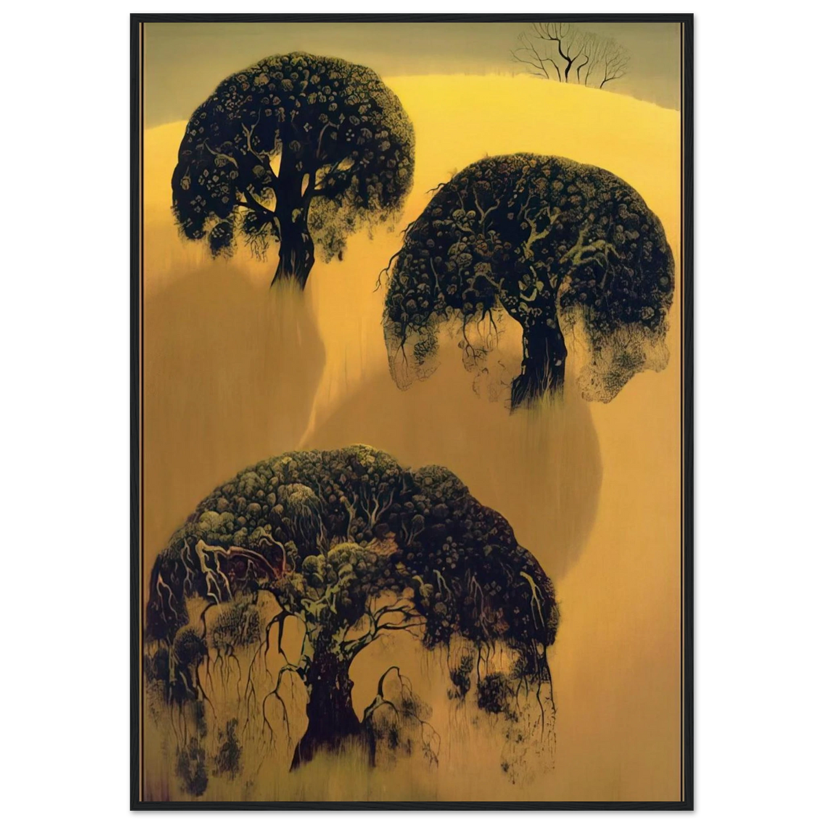 Three Oaks Framed Poster | Eyvind Earle Framed Prints Wall Art | Eyvind Earle Prints