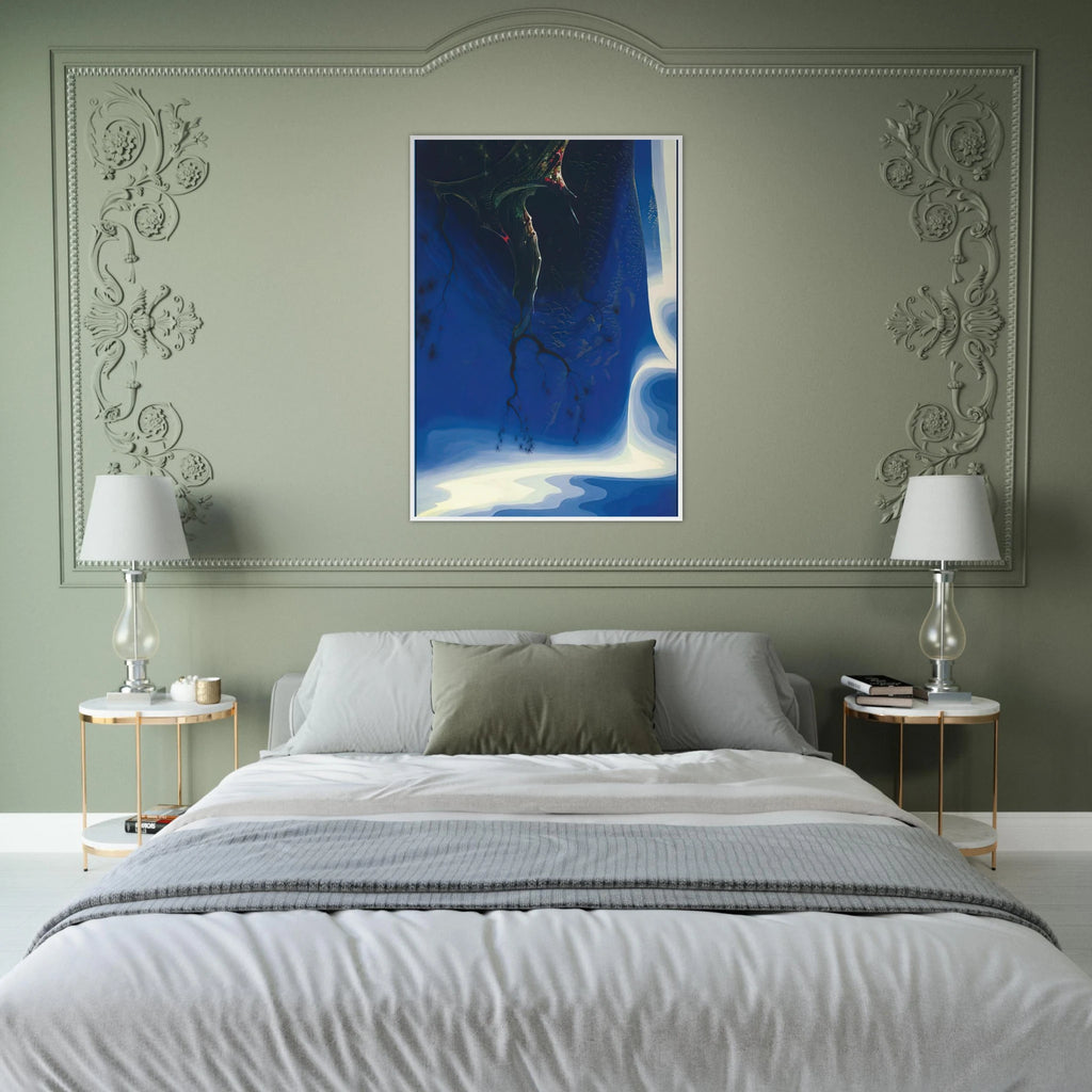 Blue Purple Mist Framed Poster | Eyvind Earle Framed Prints Wall Art | Eyvind Earle Prints