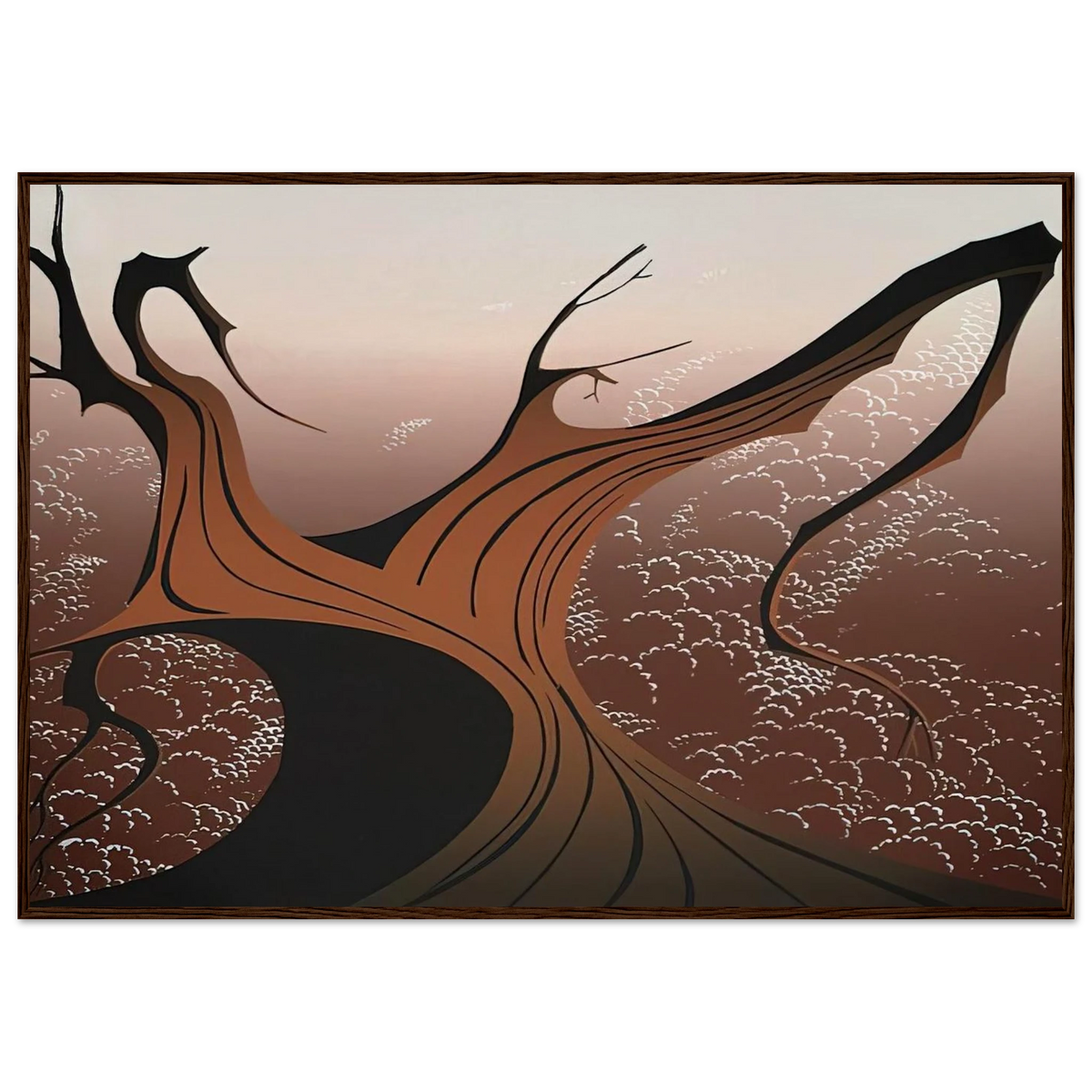 Brown Tree Framed Poster | Eyvind Earle Framed Prints Wall Art | Eyvind Earle Prints