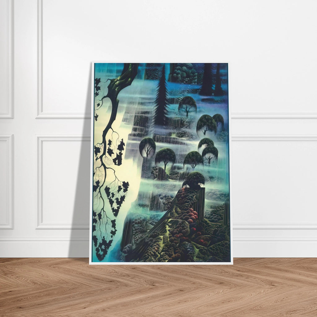 Surf Wind and Fog Framed Poster | Eyvind Earle Framed Prints Wall Art | Eyvind Earle Prints