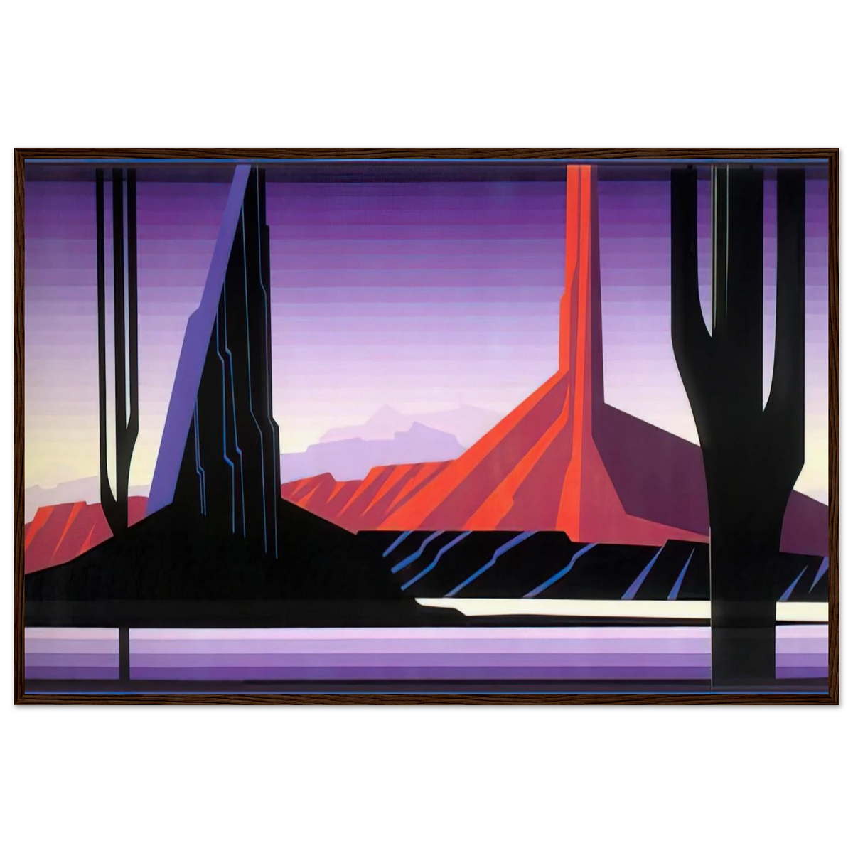 Beneath A Silent Sky Framed Poster | Eyvind Earle Framed Prints Wall Art | Eyvind Earle Prints