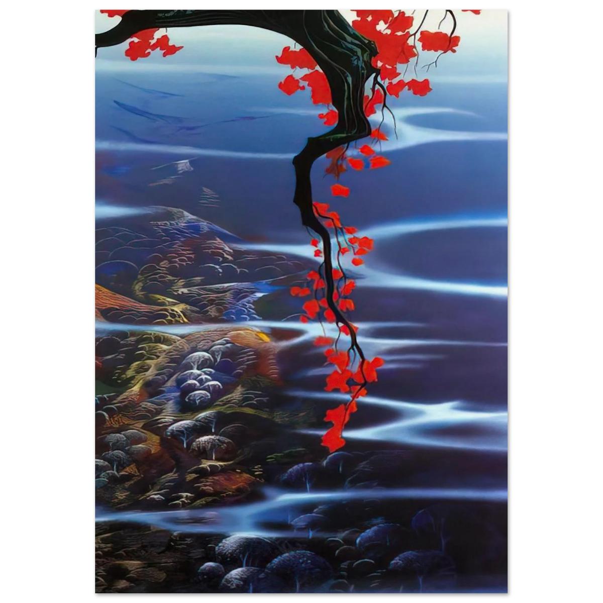 Red Leaves Poster | Eyvind Earle Poster | Eyvind Earle Prints
