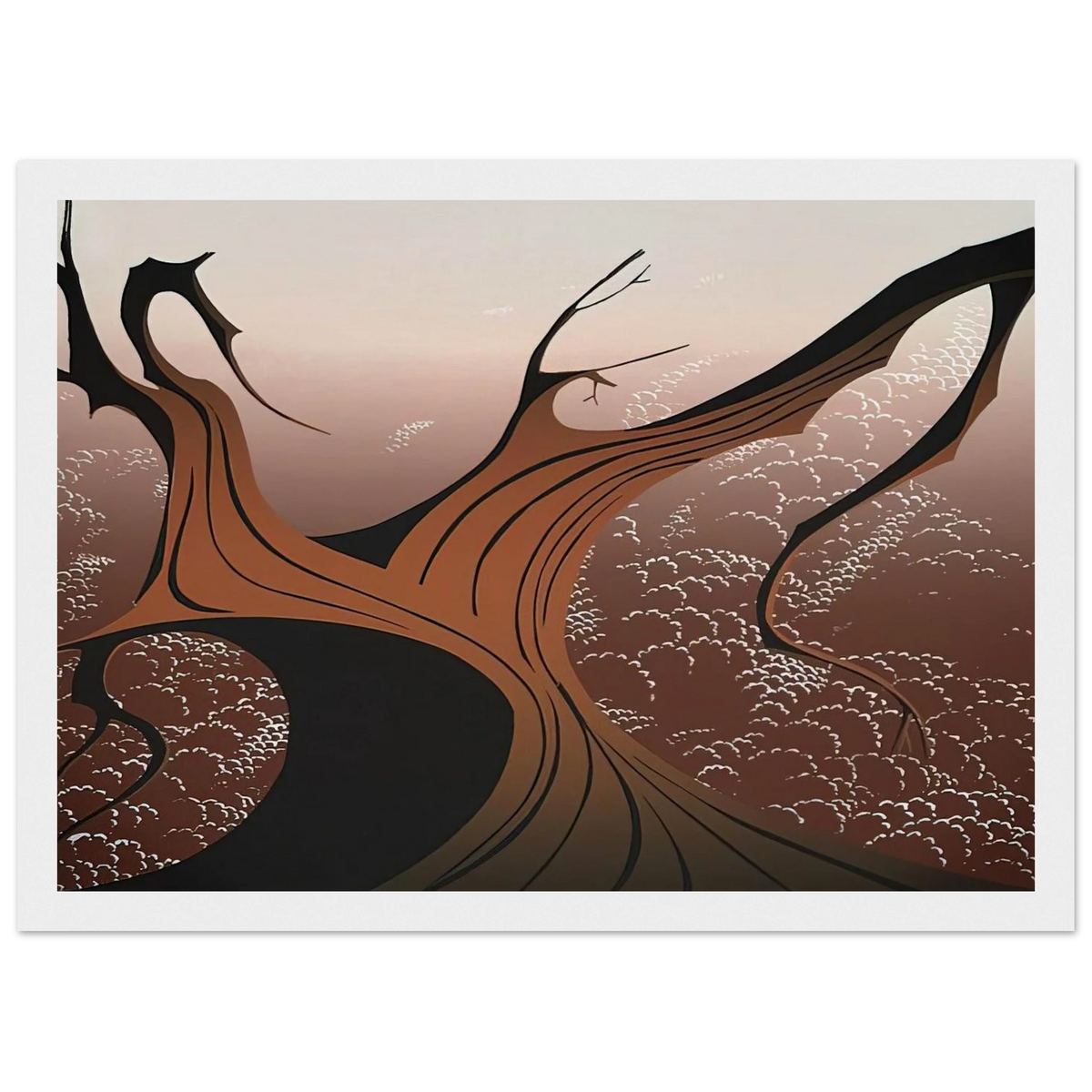 Brown Tree Framed Poster | Eyvind Earle Framed Prints Wall Art | Eyvind Earle Prints
