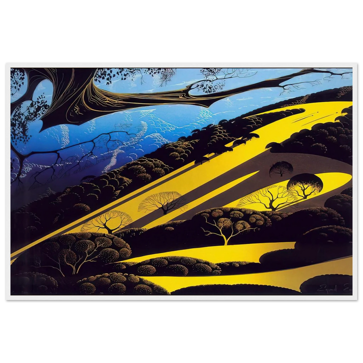 Gaviota Pass Framed Poster | Eyvind Earle Framed Prints Wall Art | Eyvind Earle Prints