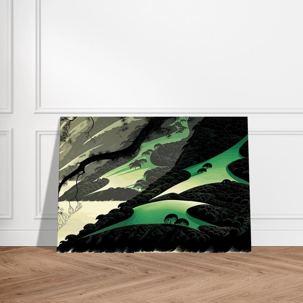 Green Big Sur Canvas | Eyvind Earle Canvas | Eyvind Earle Prints