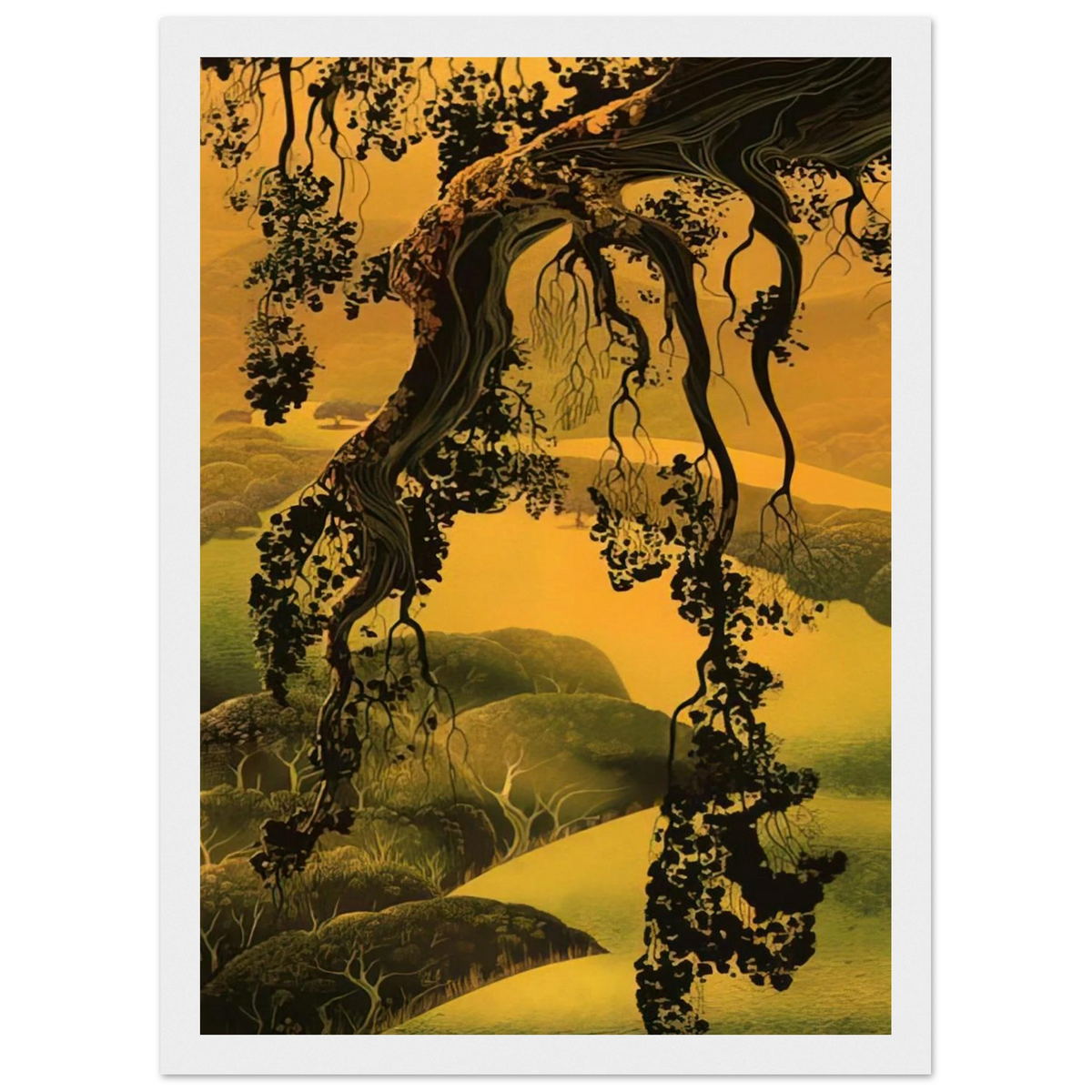 Yorktown Branch Framed Poster | Eyvind Earle Framed Prints Wall Art | Eyvind Earle Prints