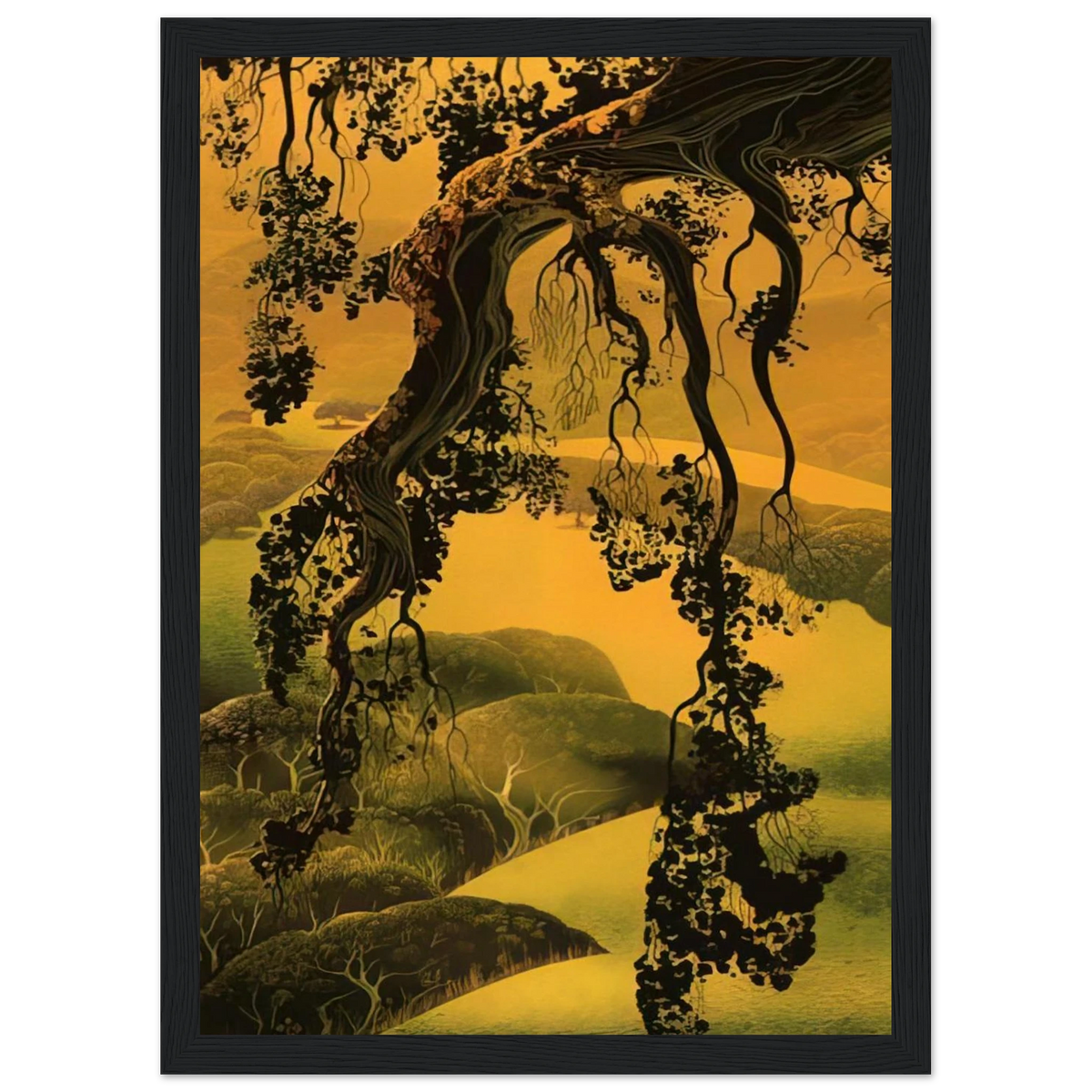 Yorktown Branch Framed Poster | Eyvind Earle Framed Prints Wall Art | Eyvind Earle Prints