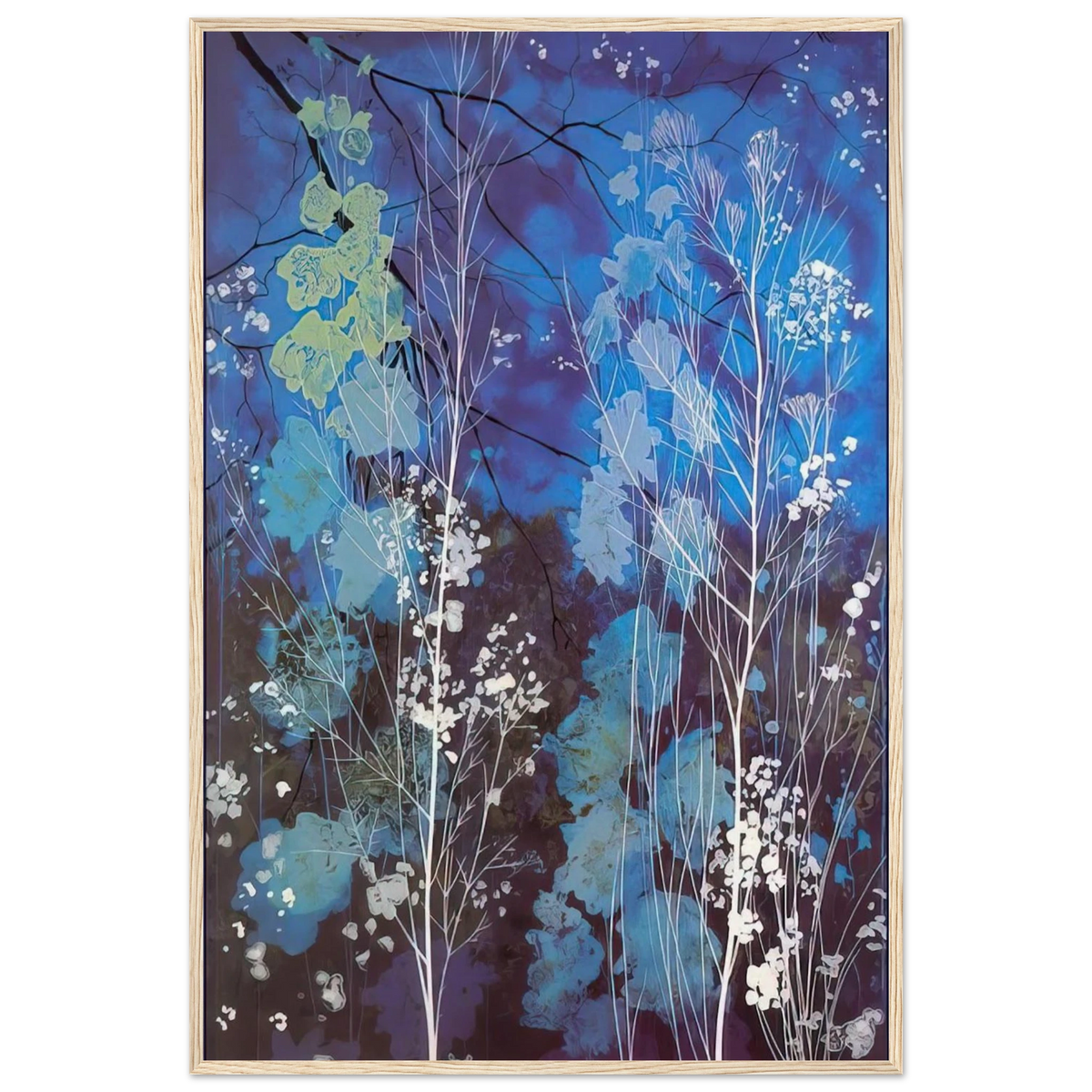 Delphinium Framed Poster | Eyvind Earle Framed Prints Wall Art | Eyvind Earle Prints