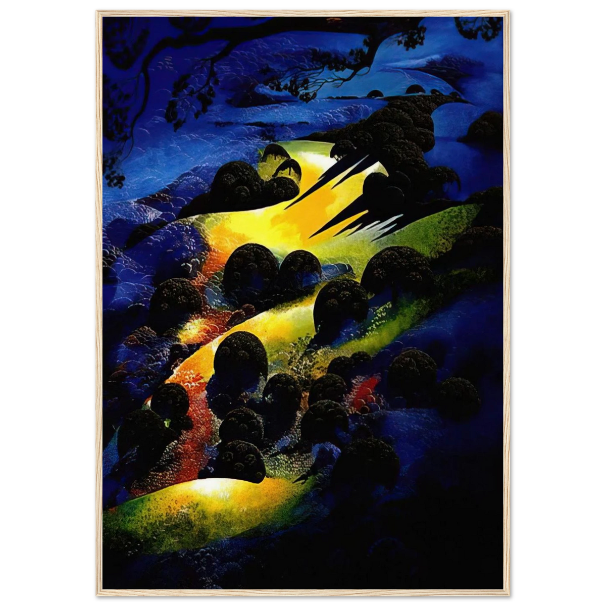 Sunset Flame Framed Poster | Eyvind Earle Framed Prints Wall Art | Eyvind Earle Prints