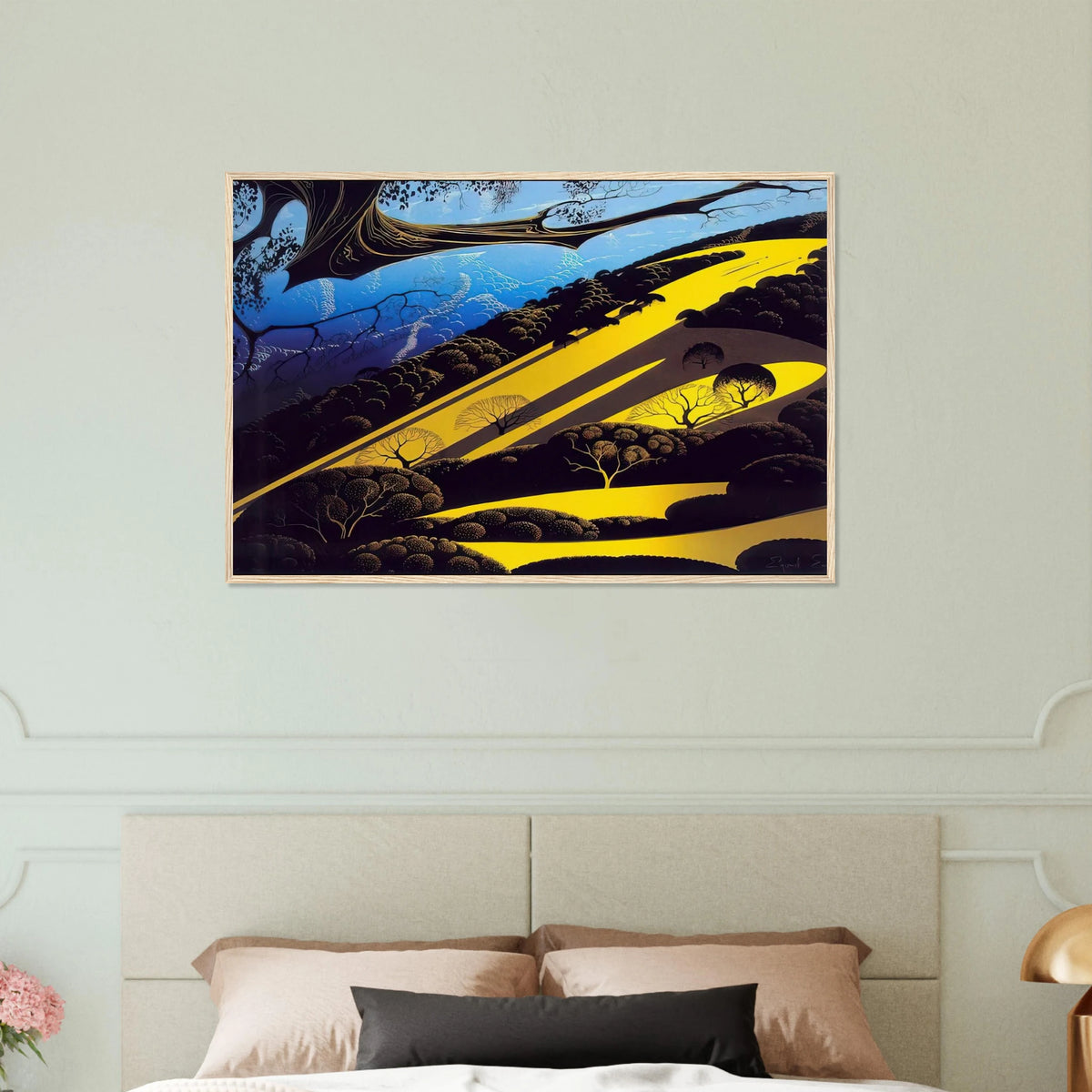 Gaviota Pass Framed Poster | Eyvind Earle Framed Prints Wall Art | Eyvind Earle Prints