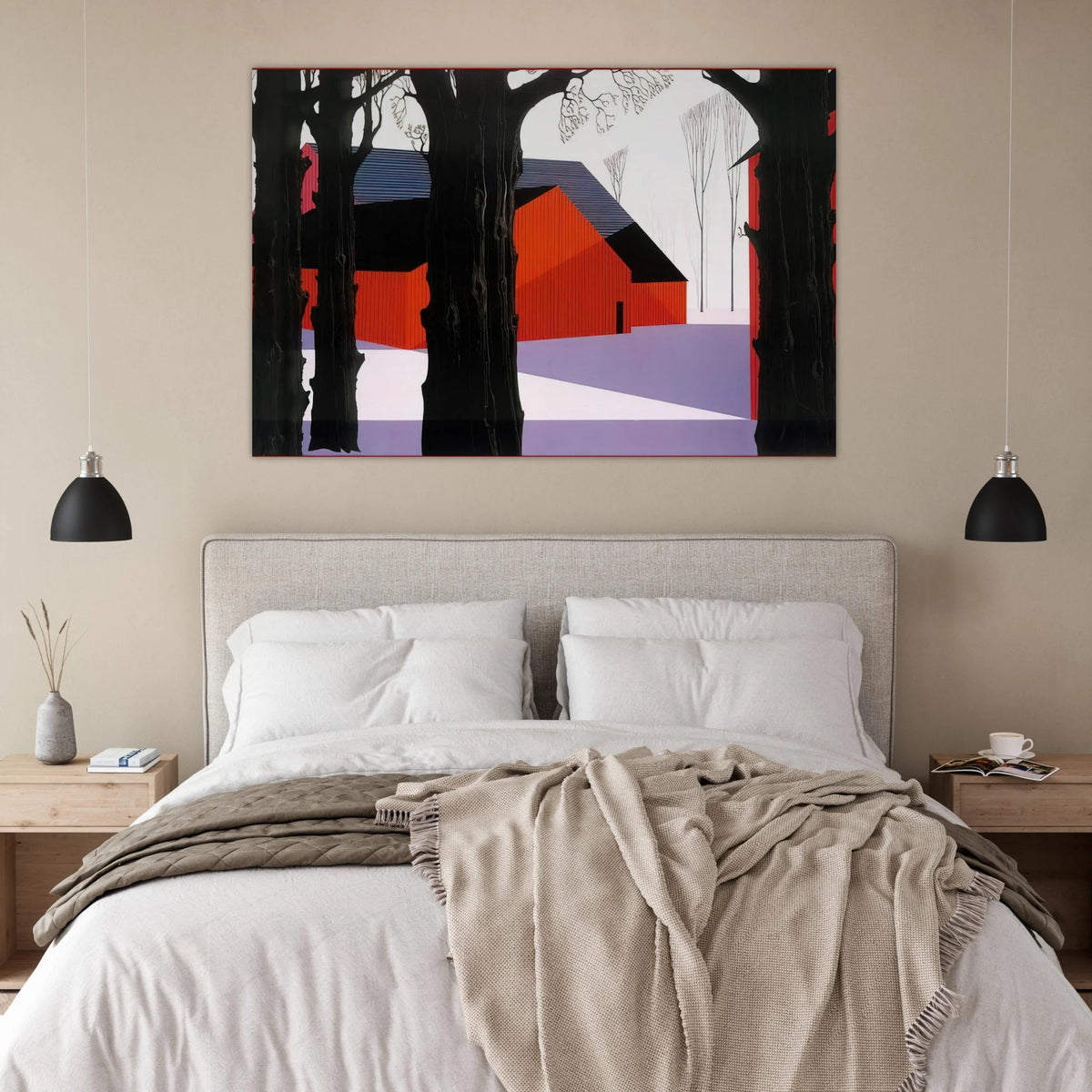 Red Barn Poster | Eyvind Earle Poster | Eyvind Earle Prints