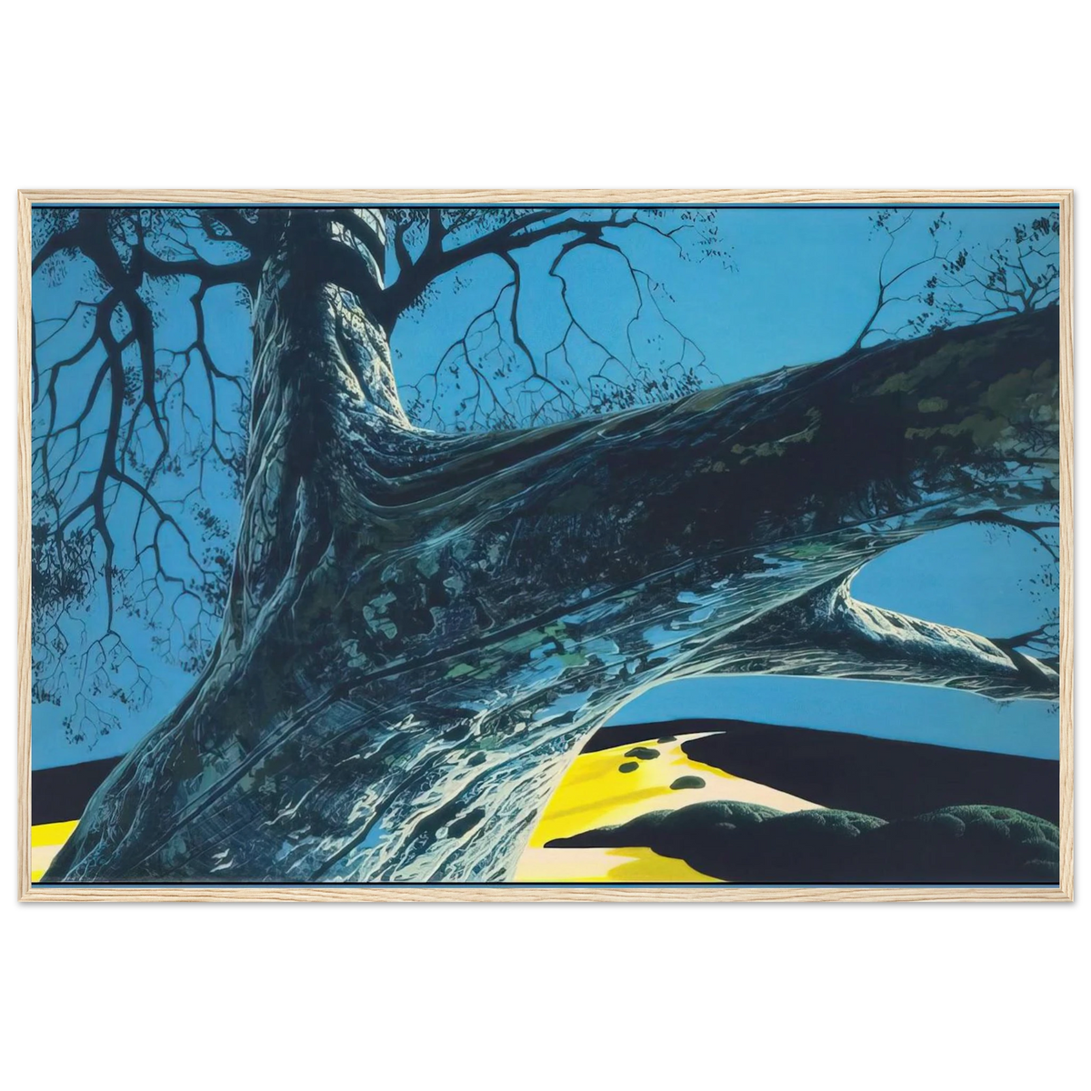 Distant Meadow Framed Poster | Eyvind Earle Framed Prints Wall Art | Eyvind Earle Prints