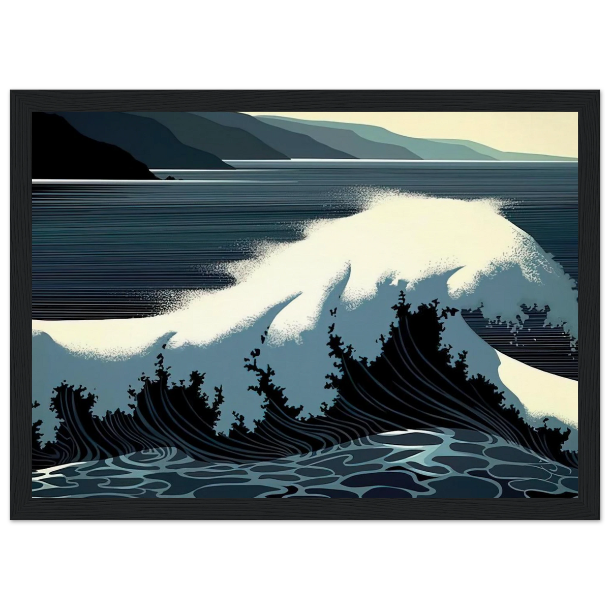 A Sounding of Surf Framed Poster | Eyvind Earle Framed Prints Wall Art | Eyvind Earle Prints