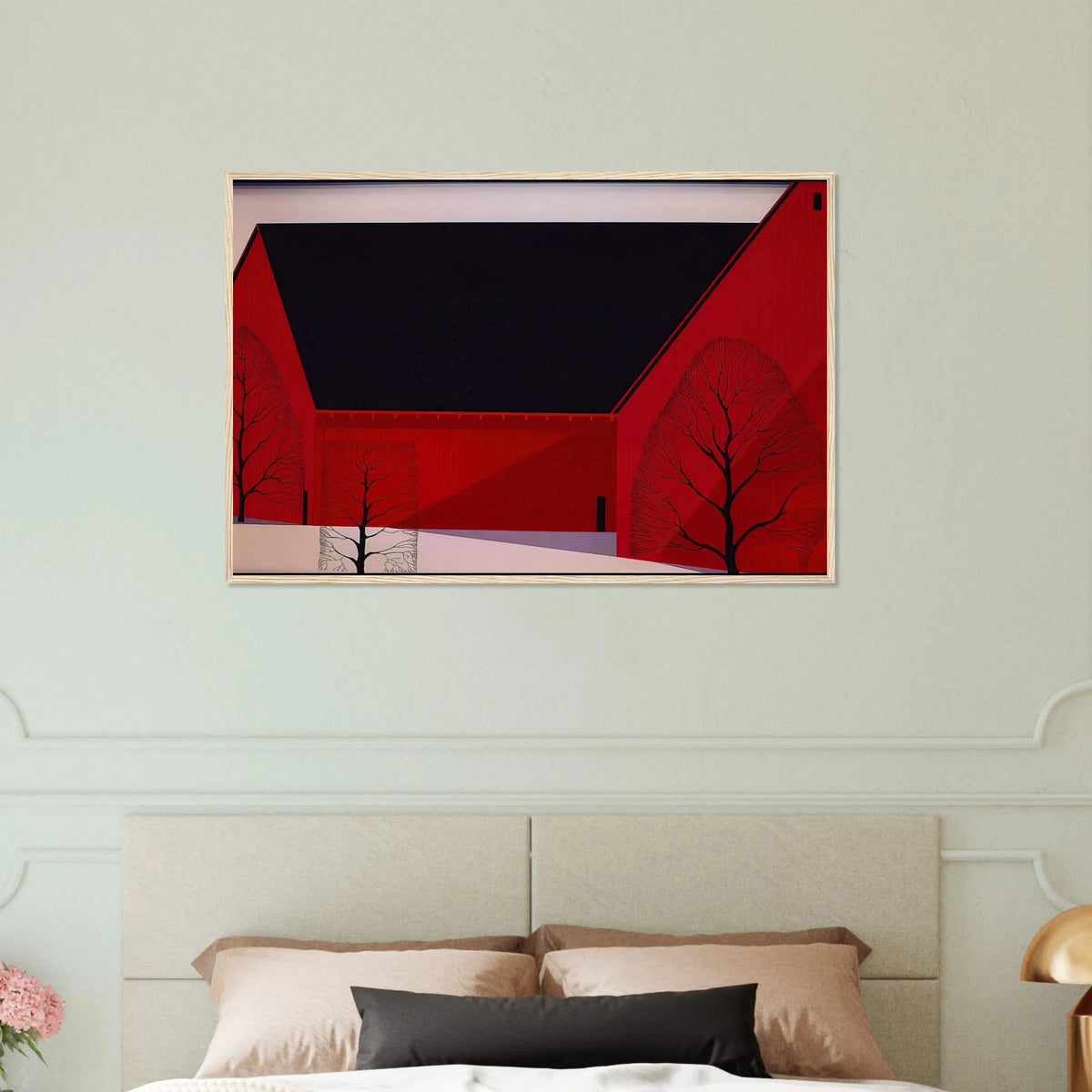 Western Barns Framed Poster | Eyvind Earle Framed Prints Wall Art | Eyvind Earle Prints