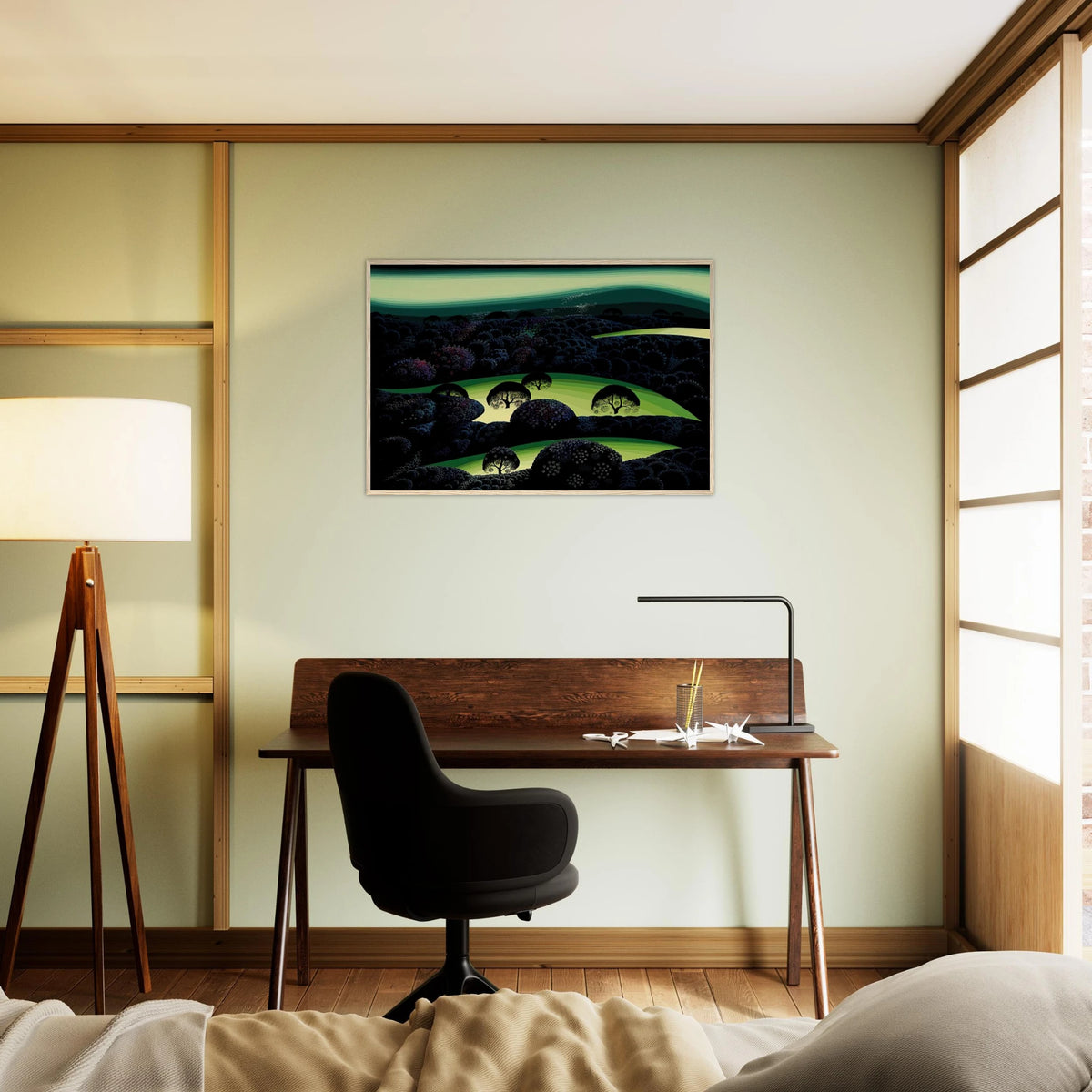 Nocturne Framed Poster | Eyvind Earle Framed Prints Wall Art | Eyvind Earle Prints