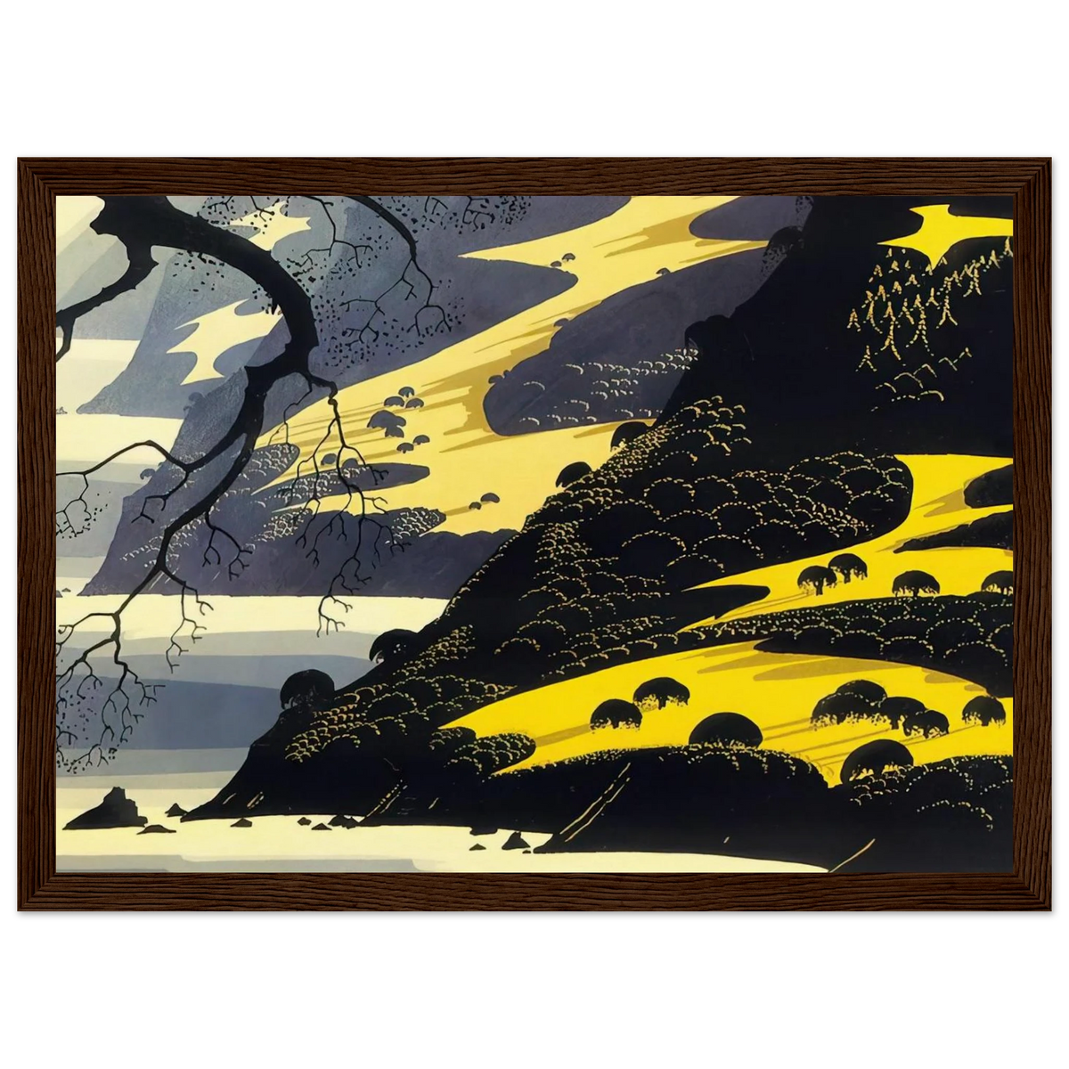 Coastal Fog Framed Poster | Eyvind Earle Framed Prints Wall Art | Eyvind Earle Prints