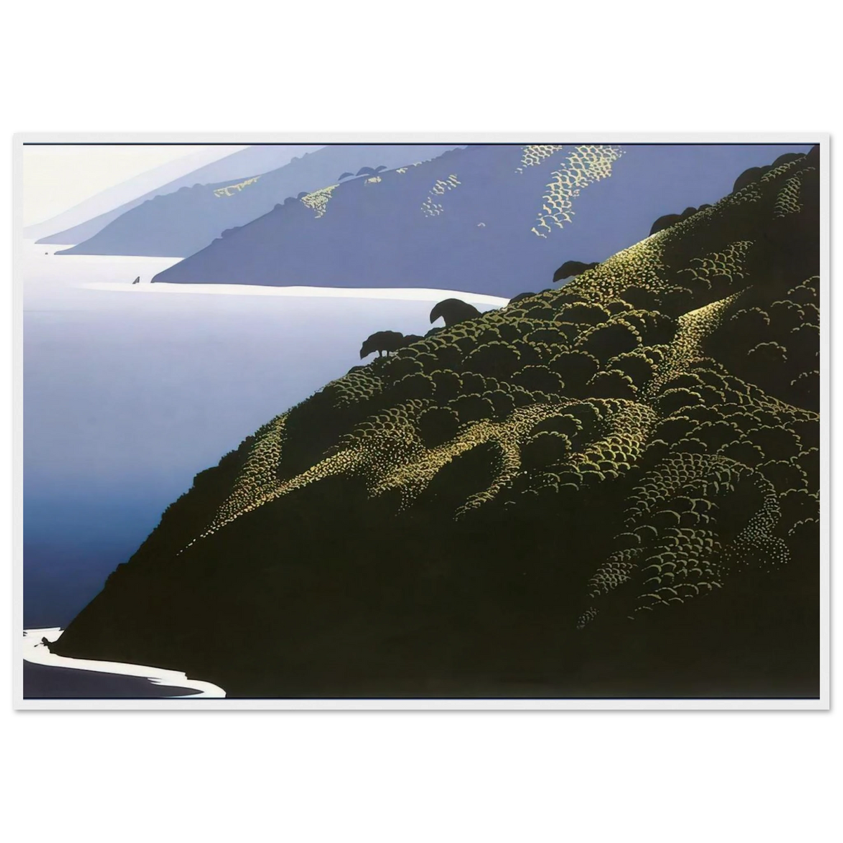 Big Sur Calm Framed Poster | Eyvind Earle Framed Prints Wall Art | Eyvind Earle Prints