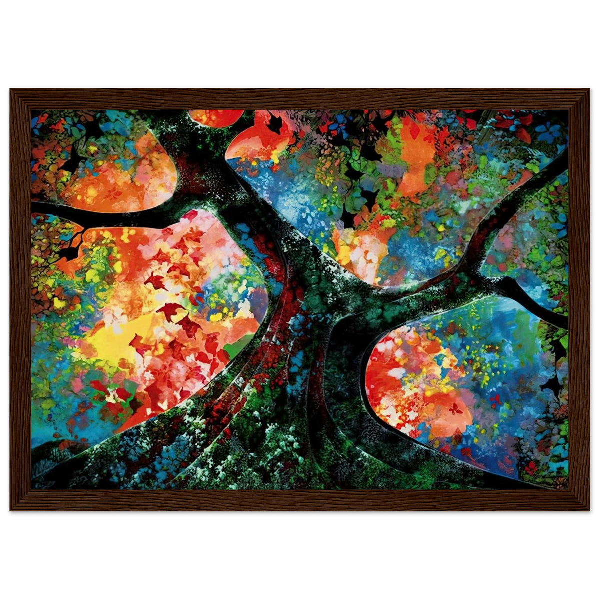 Waves of Golden Fire Framed Poster | Eyvind Earle Framed Prints Wall Art | Eyvind Earle Prints