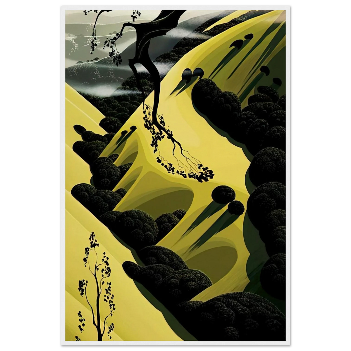 High Country Valley Framed Poster | Eyvind Earle Framed Prints Wall Art | Eyvind Earle Prints