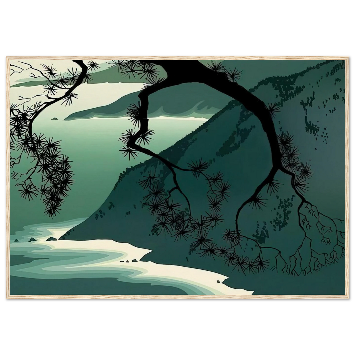 Quiet Evening Framed Poster | Eyvind Earle Framed Prints Wall Art | Eyvind Earle Prints