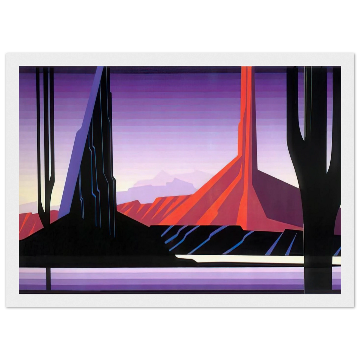 Beneath A Silent Sky Framed Poster | Eyvind Earle Framed Prints Wall Art | Eyvind Earle Prints